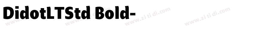 DidotLTStd Bold字体转换